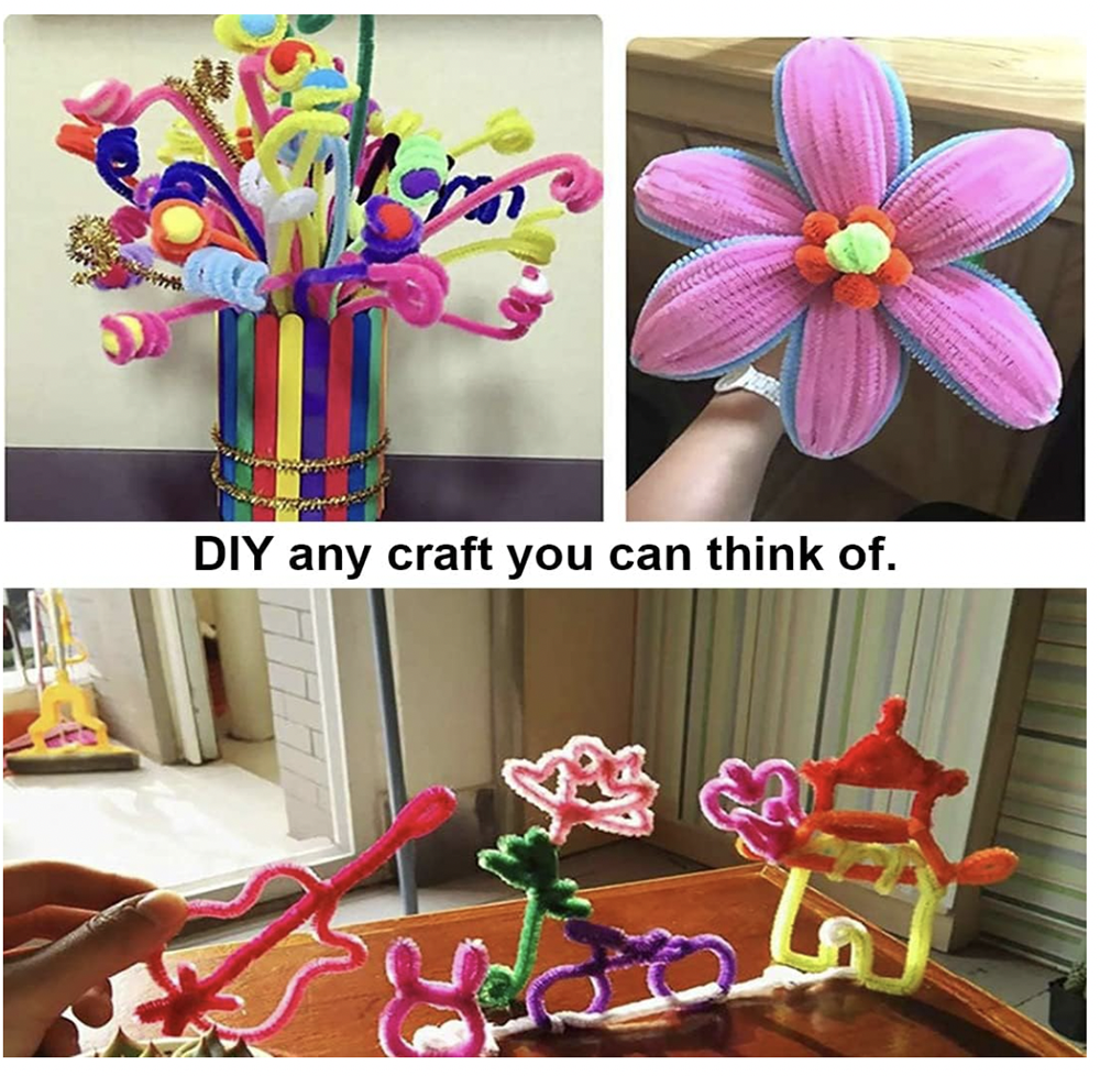 Chenille Limpiapipas Chenilla Manualidades Diy Mate 100Pzas varios colores