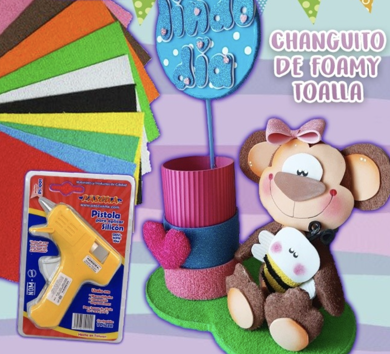 Set 5 Foamy Toalla En Tamaño Carta Para Manualidad Diy Fomi toalla