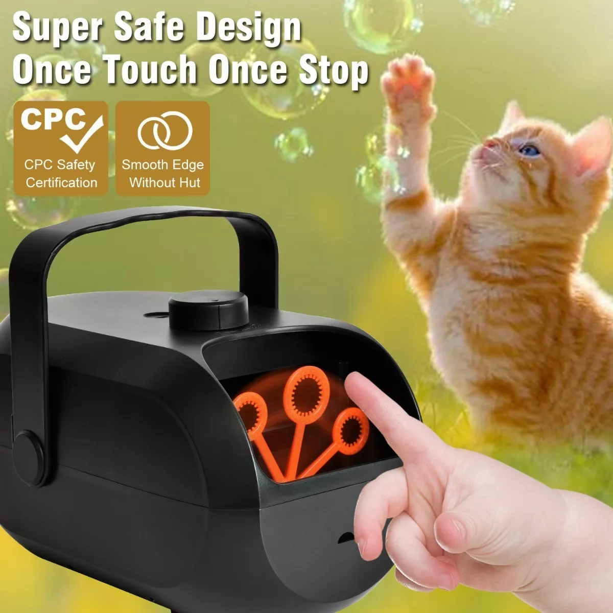 Máquina De Burbujas Automática Recargable Con 2 Velocidades