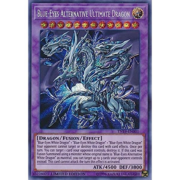 Yugioh Blue-Eyes Alternative Ultimate Dragon Secret Rare Limited Edition - Konami