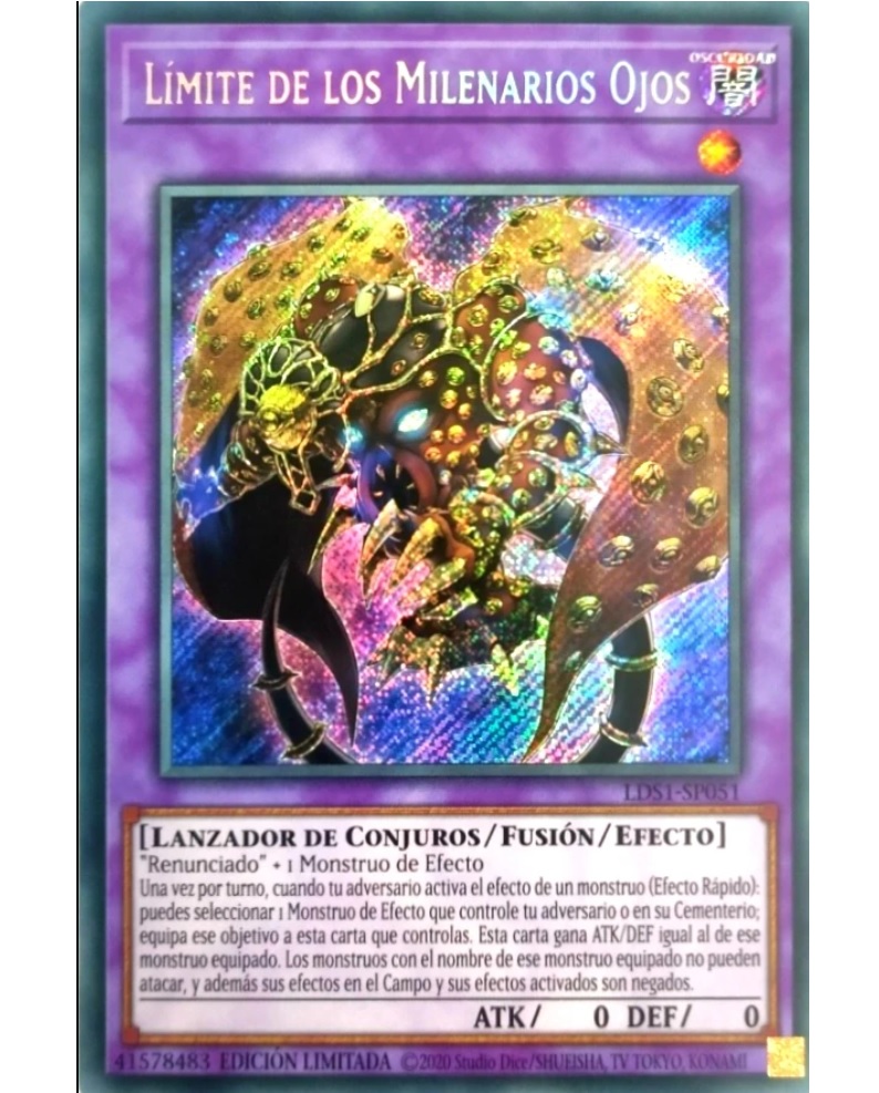 Yugioh Limite de los Milenarios Ojos Secret Rare Edición Limitada - Konami