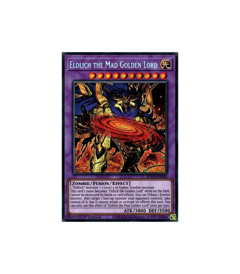 Yugioh Arcalich El Loco Señor Dorado Secret Rare 1er Edición - Konami