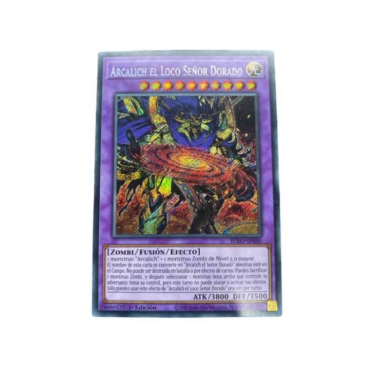 Yugioh Arcalich El Loco Señor Dorado Secret Rare 1er Edición - Konami