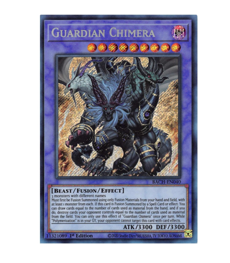 Yugioh Guardian Chimera Secret Rare 1st Edition - Konami