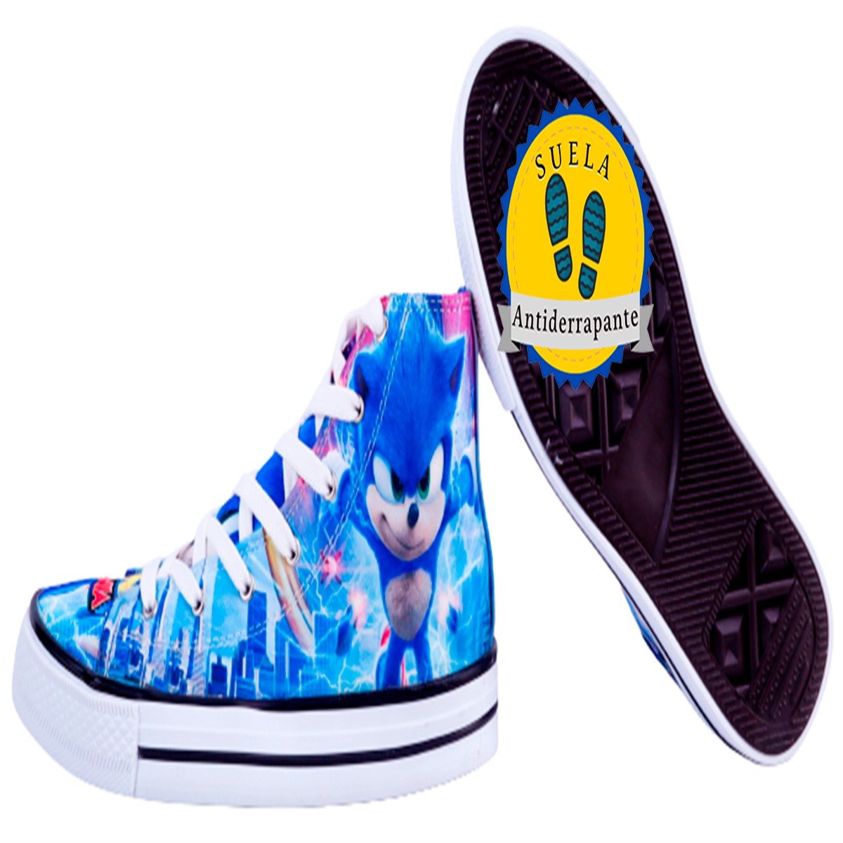 Tenis Bota Niño Sonic The Hedgehog Juego Casuales 890-2-ars.