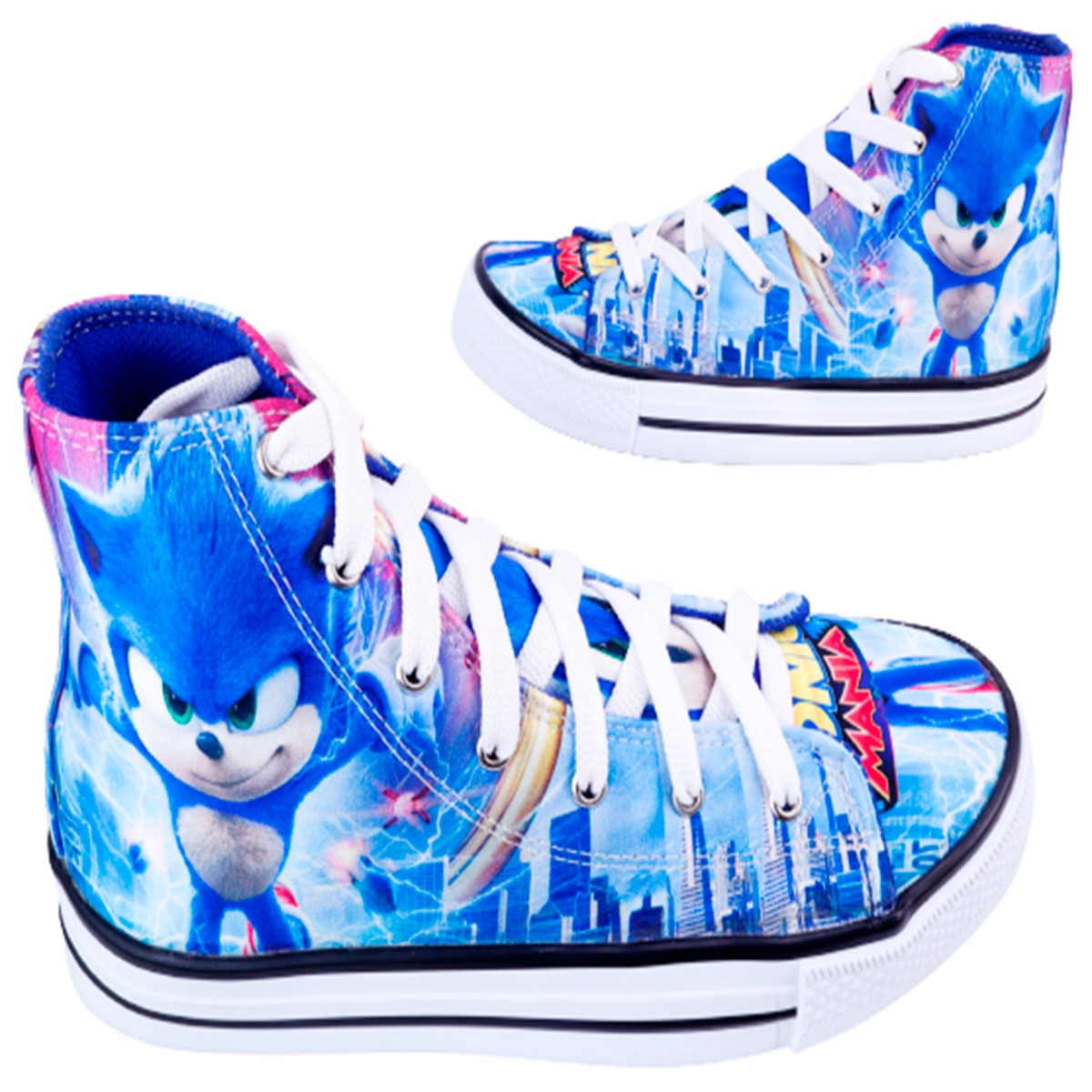 Tenis Bota Niño Sonic The Hedgehog Juego Casuales 890-2-ars.