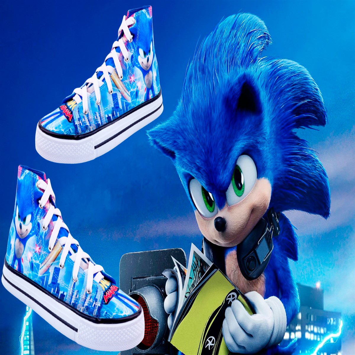 Tenis Bota Niño Sonic The Hedgehog Juego Casuales 890-2-ars.