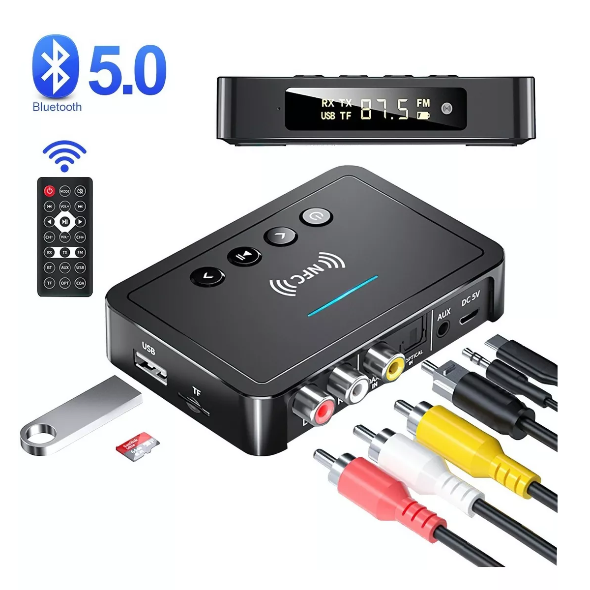 Nfc Bluetooth5.0 Transmisor/receptor Audio Estéreo