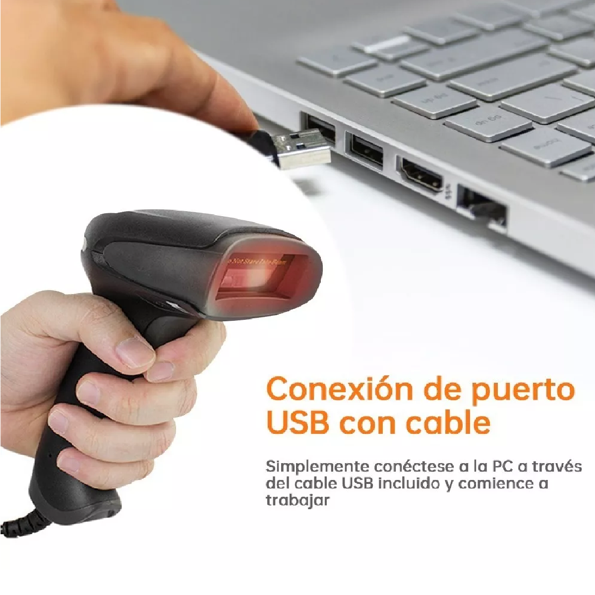 Lector Codigo De Barras Láser Usb Cableado 1.7m
