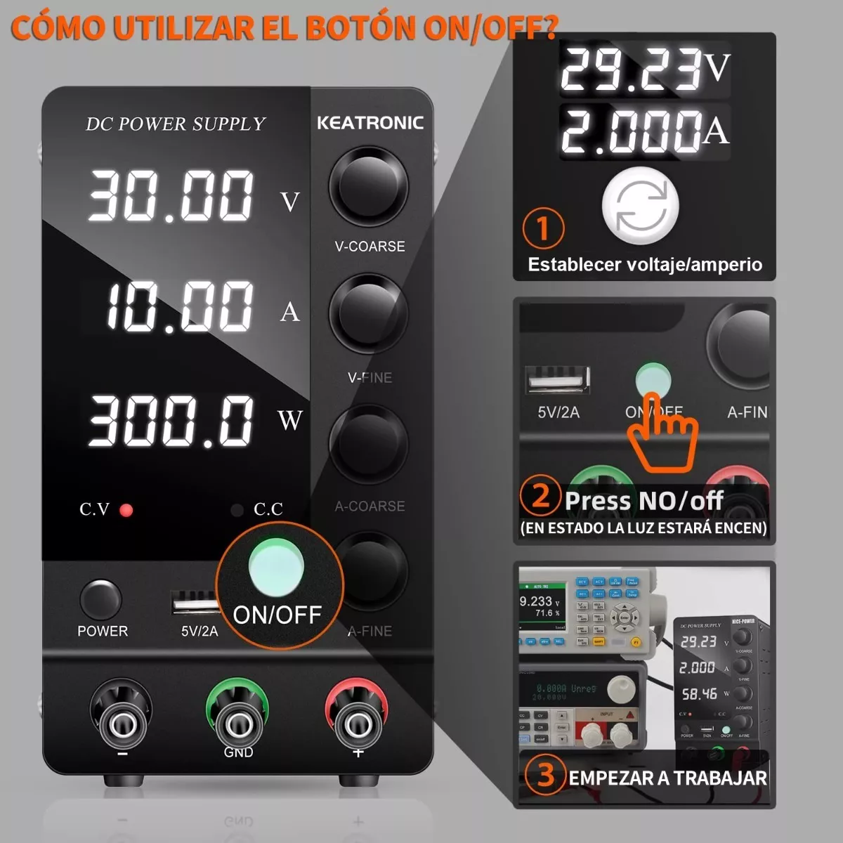 Fuente De Alimentación Regulada Laboratorio 110v 10a-30v