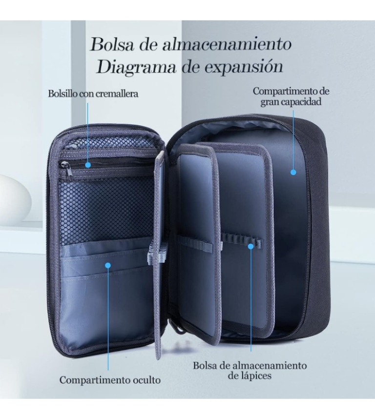 Estuche escolar lapicera multifuncional gran capacidad 