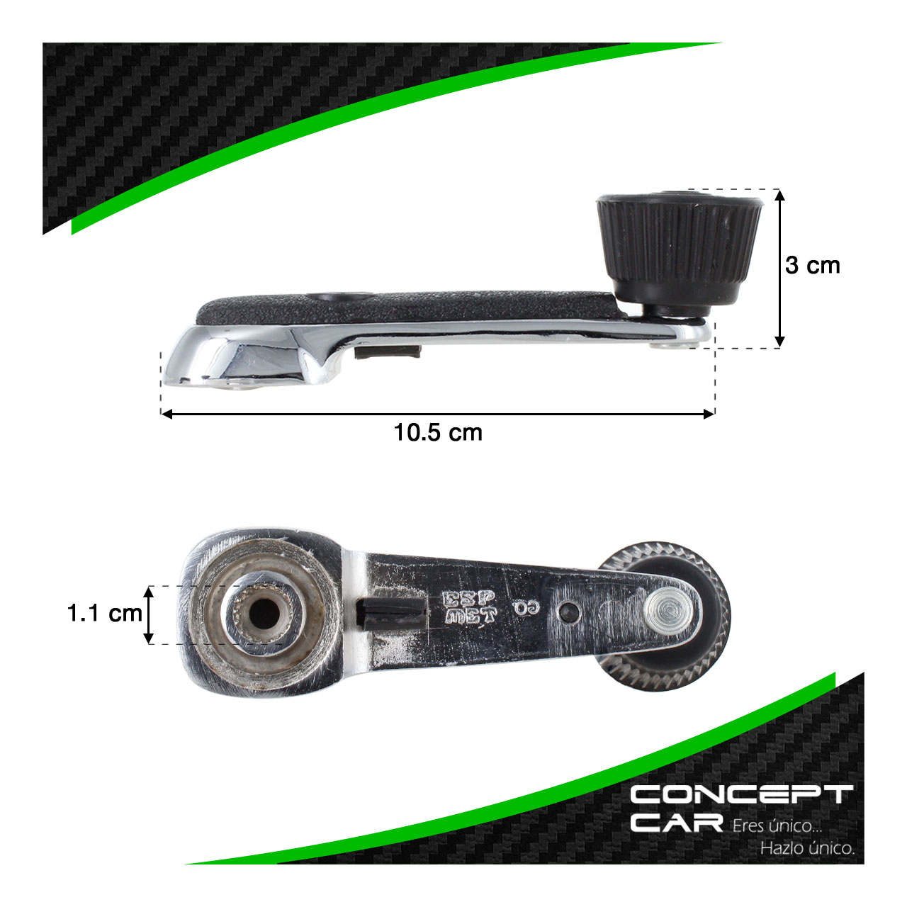 Par Manijas Para Elevar Vidrios Cromo Vw Vocho Tipo Original