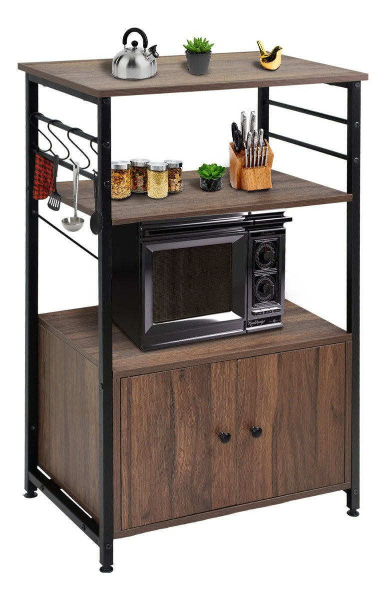 mueble estante para microondas mesa de cafe organizador cocina de metal  Nuevo