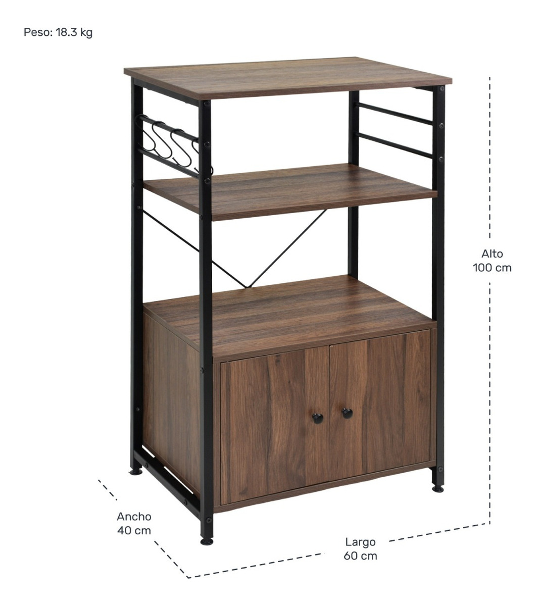 Estante Organizador Mueble Cocina Estante Horno Microondas Despensa