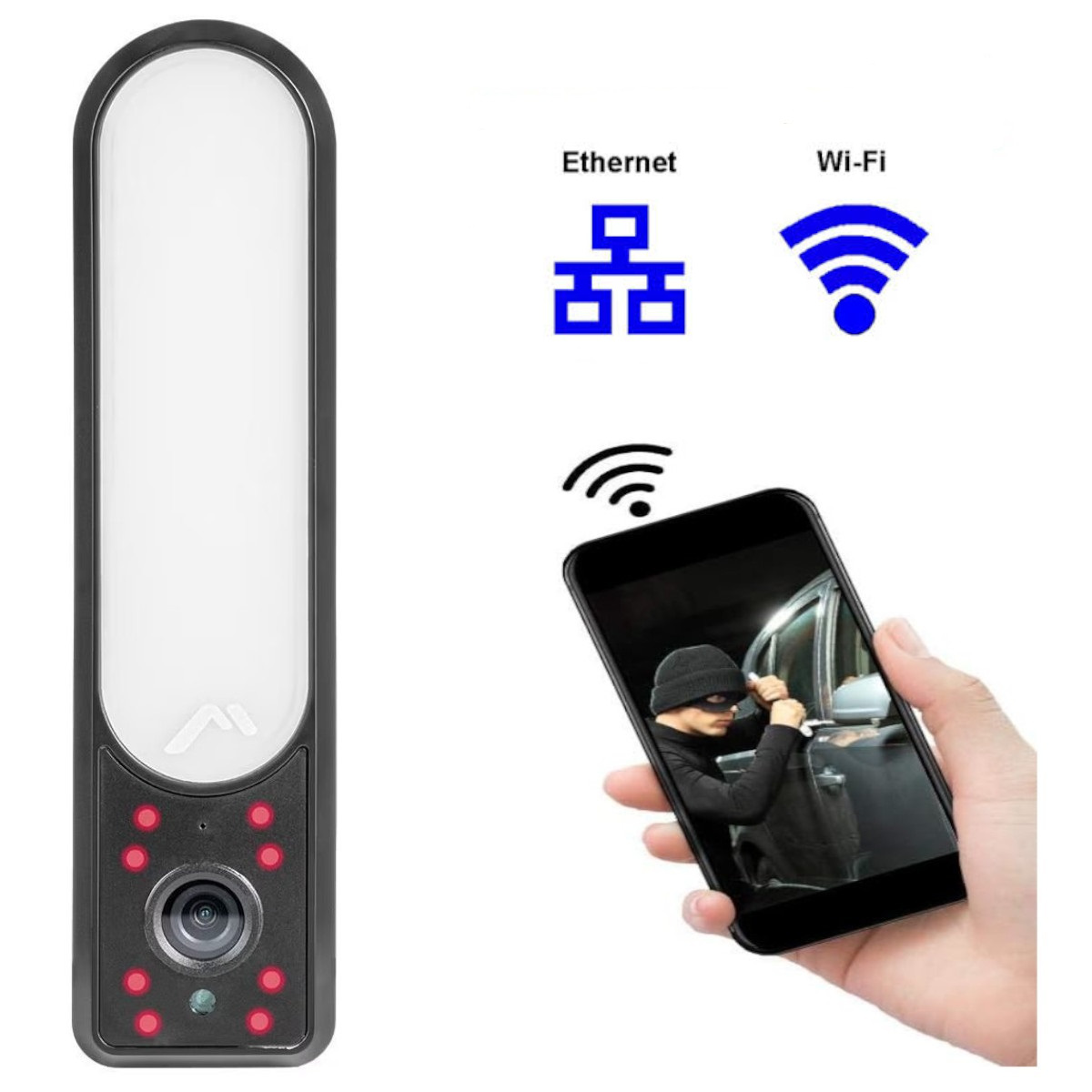 Cámara Seguridad Vigilancia WiFi reflector con memoria 64GB