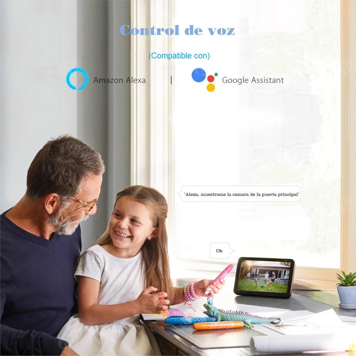 Cámara Seguridad Vigilancia WiFi reflector con memoria 64GB