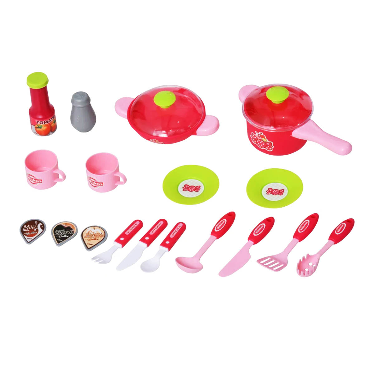 Cocina Cocinita Infantil Rosa Little Chef Luz y Sonido 31 pz