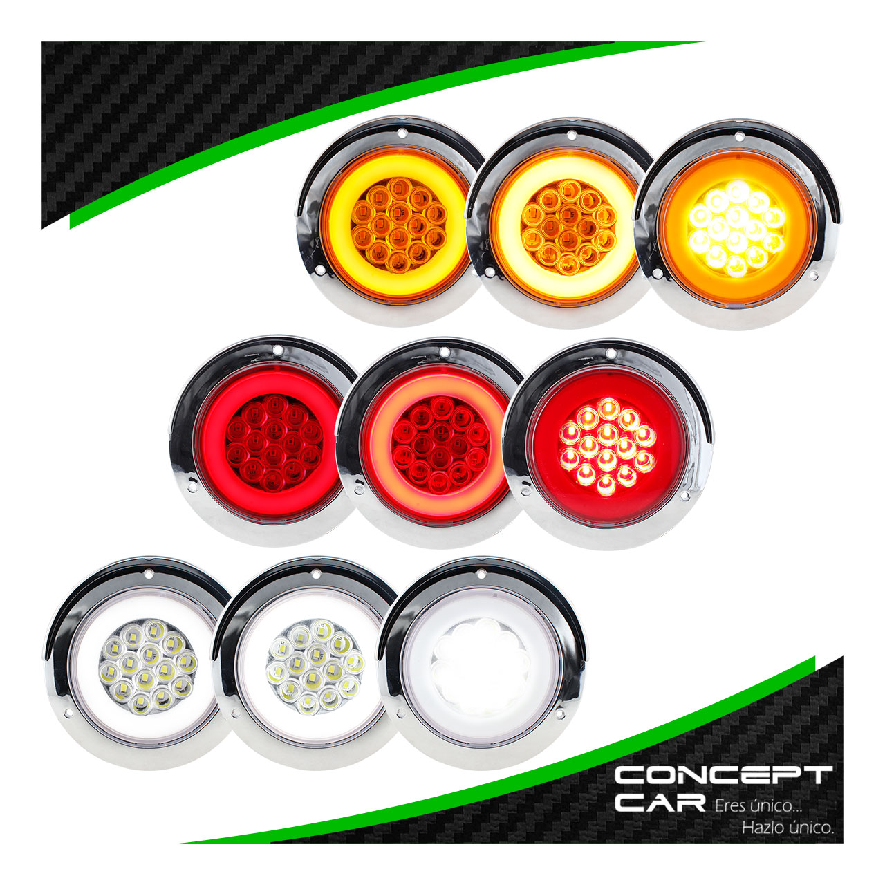 Plafón 14 Led Redondo Arillo Gel Bisel Con Pestaña Cromo