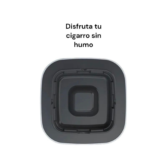 Cenicero Gris Extractor Humo Purificador Aire