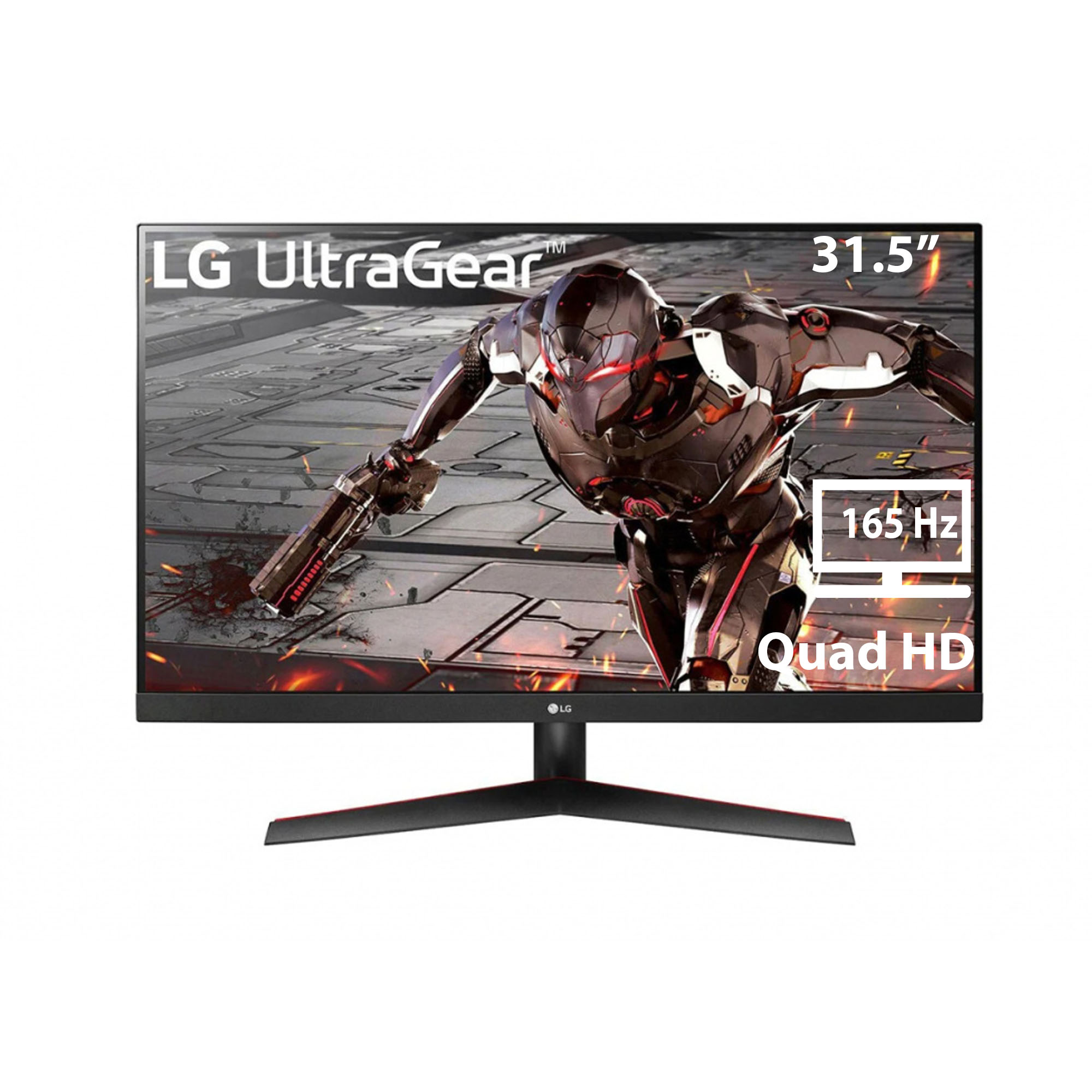 Monitor Gamer LG UltraGear LED 31.5'' Quad HD FreeSync 165Hz HDMI Negro/Rojo