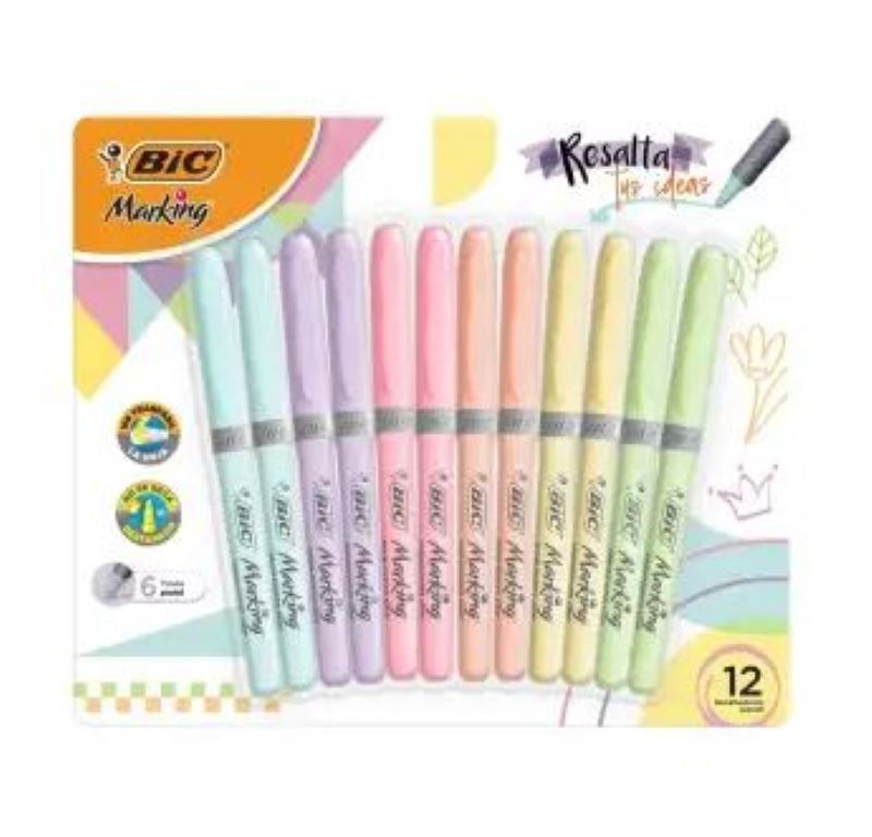 Marcadores Bic  980029368 Marking Pastel 12 pzas
