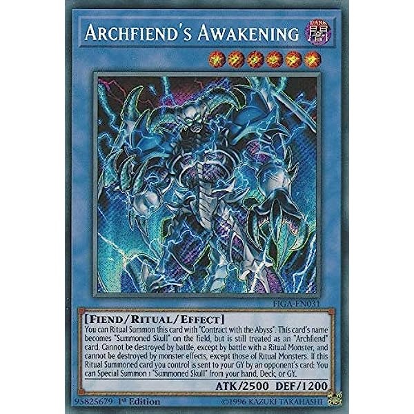 Yugioh Archfiend's Awakening Secret Rare 1st Edition - Konami