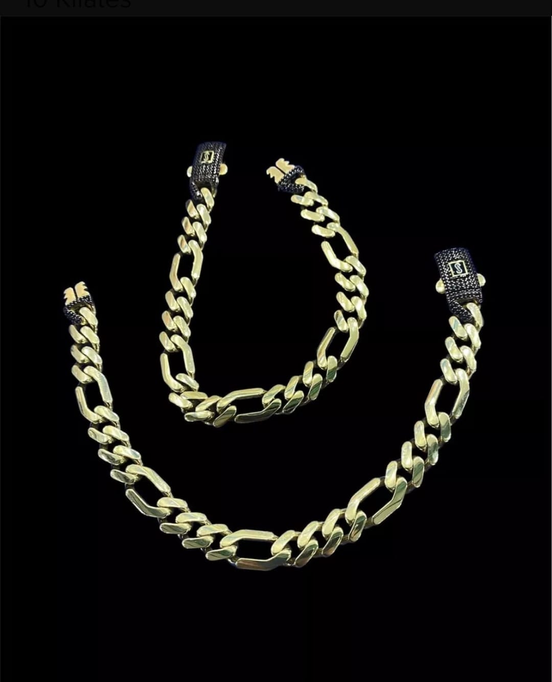 Elegante Pulsera Estilo Mónaco En Oro De 10 Kilates