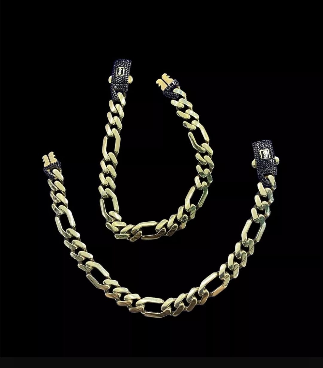 Elegante Pulsera Estilo Mónaco En Oro De 10 Kilates