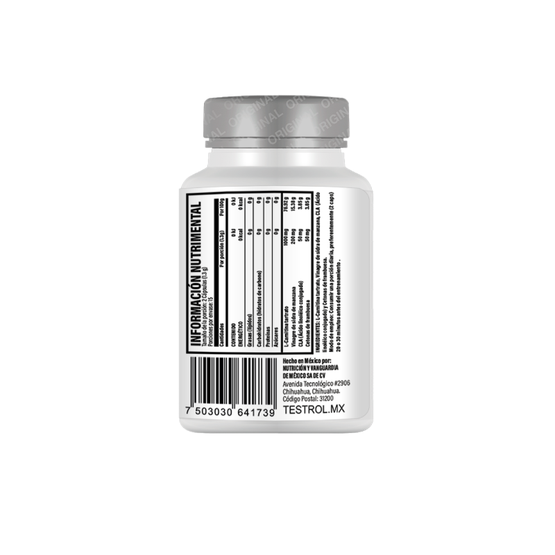 L-carnitina Platinum 1000mg 4 En 1 Testrol 30 Cápsulas
