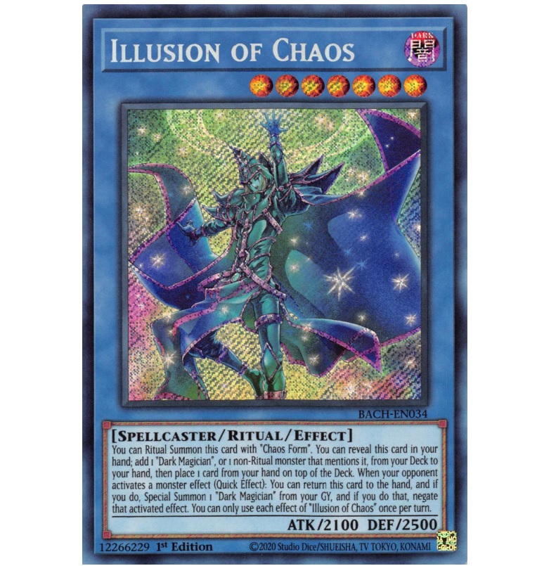 Yugioh Illusion of Chaos Secret Rare 1st Edition - Konami