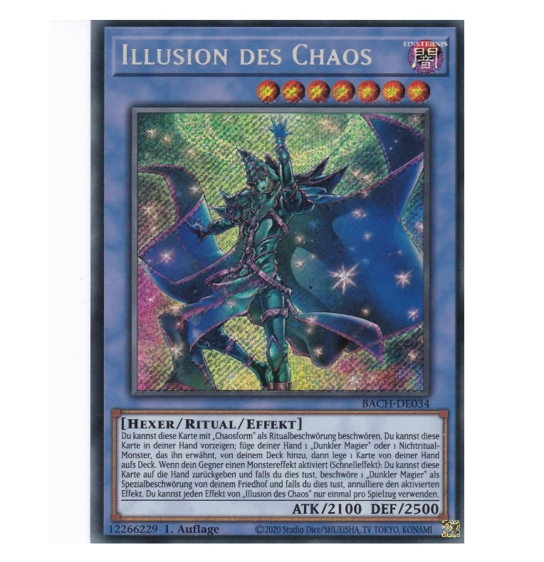 Yugioh Illusion of Chaos Secret Rare 1st Edition - Konami