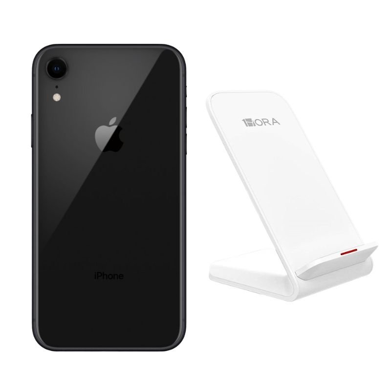 iPhone XR 64GB Negro Reacondicionado Grado A + Base Cargador