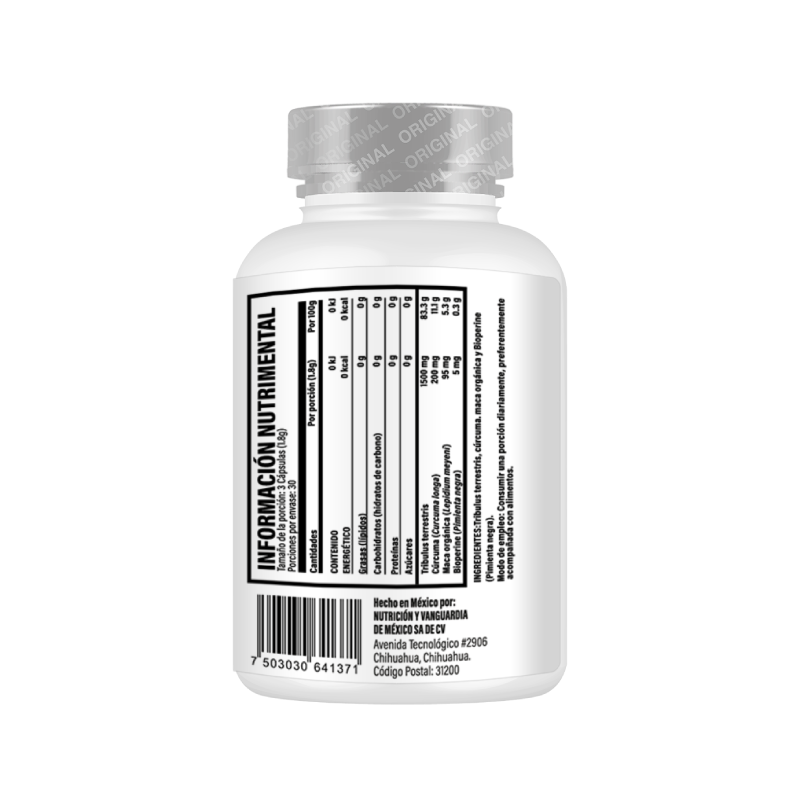 Tribulus Forte 1800mg 3 In 1 Testrol 90 Capsulas