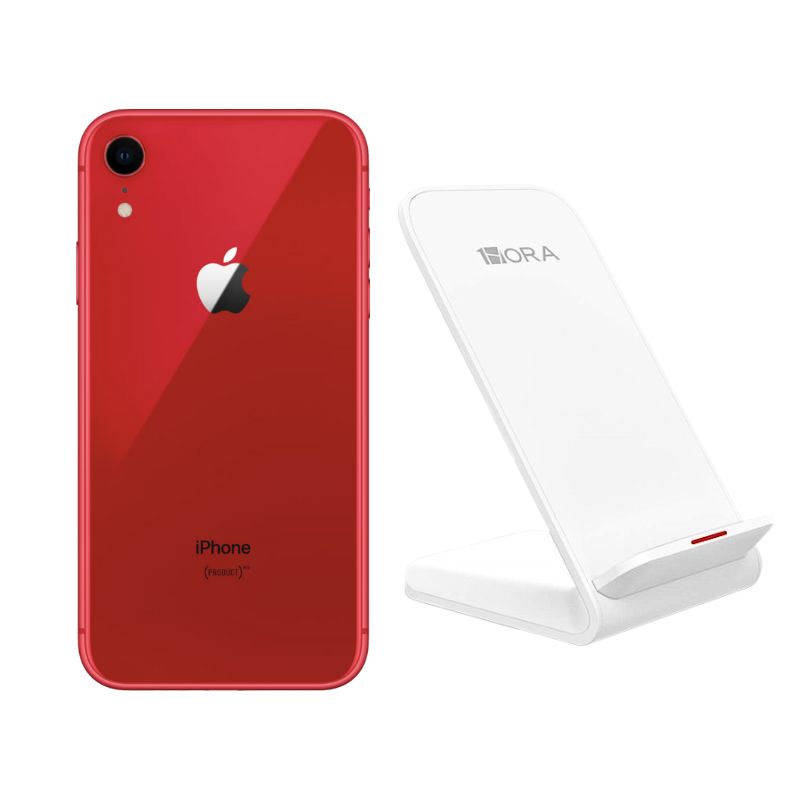 iPhone XR 64GB Rojo Reacondicionado Grado A + Base Cargador