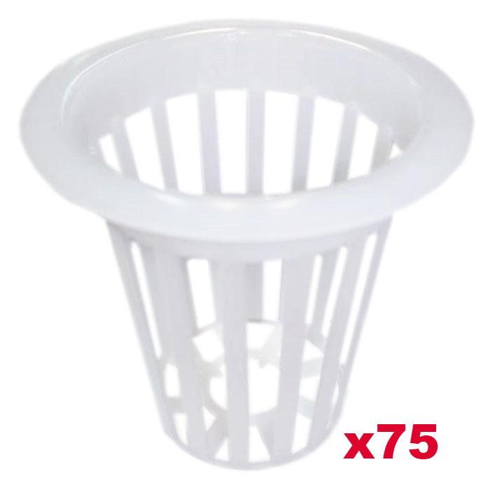 Vaso para Cultivo Hidropónico MXBWI-014 75 Pzs 2" Diámetro Altura 6 cm Blanco Plástico, HydroWhite
