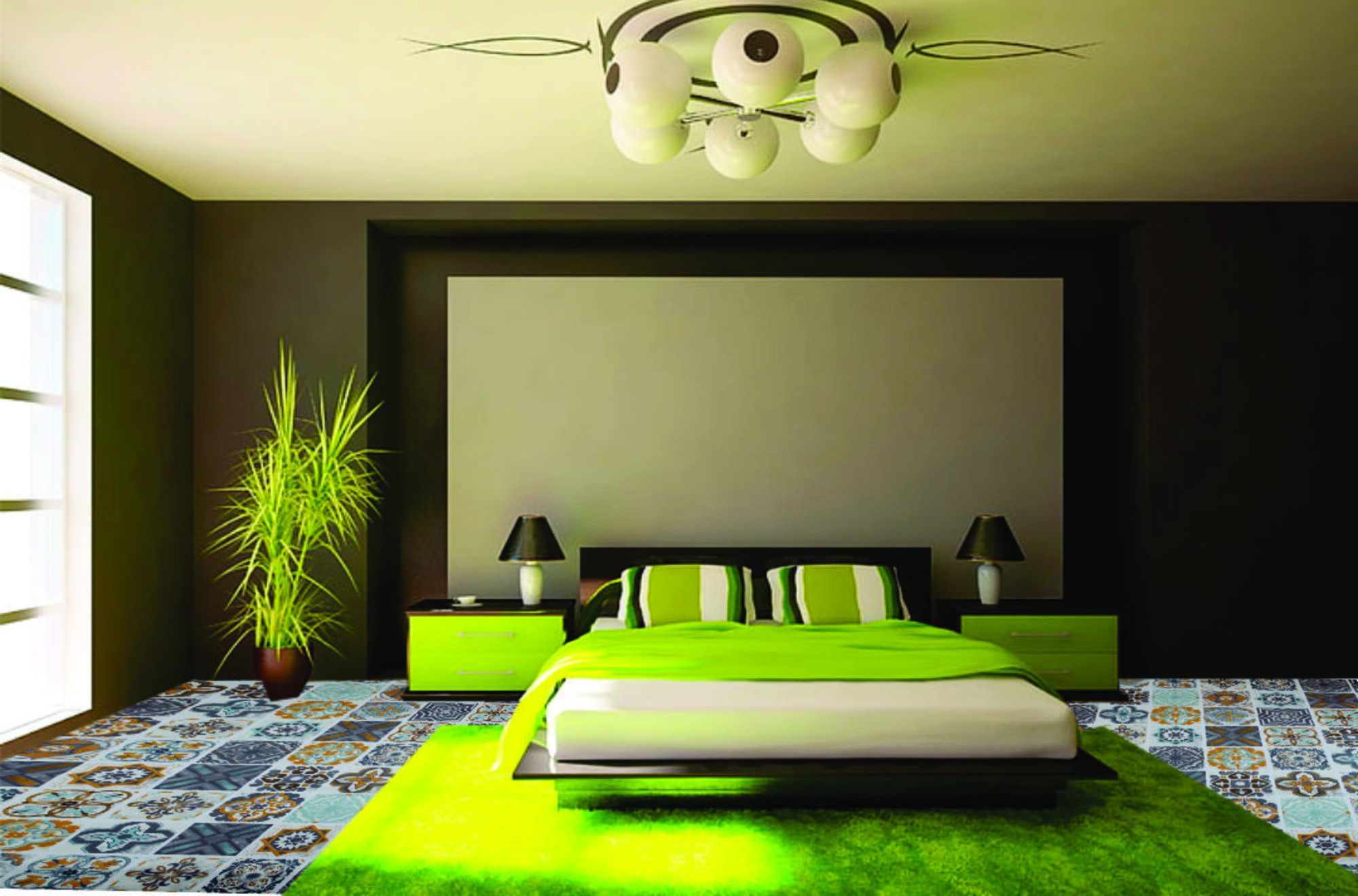 Tapiz Piso Adherible Talavera 10m X 60cm Pv06 6m2