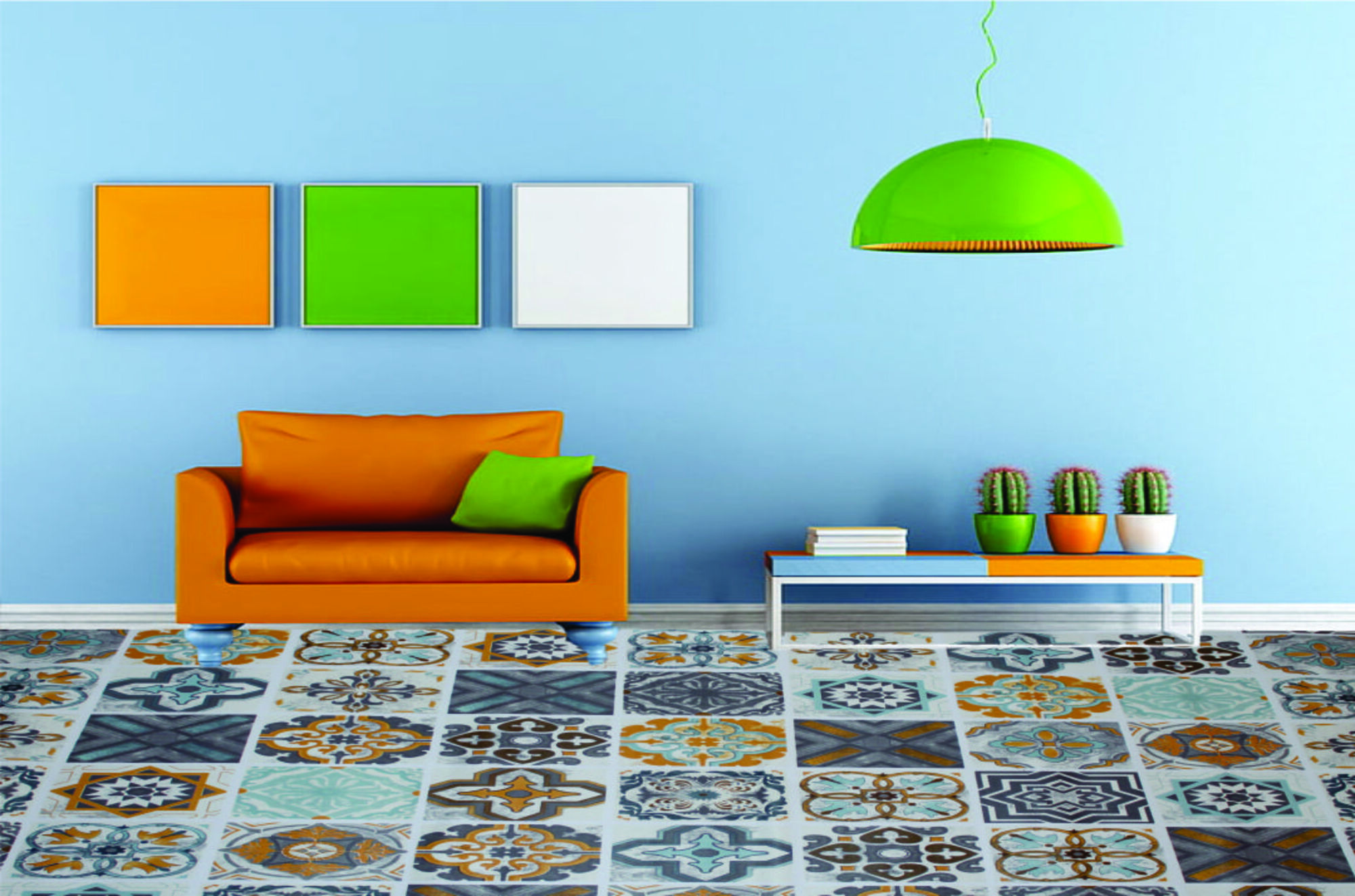 Tapiz Piso Adherible Talavera 10m X 60cm Pv06 6m2