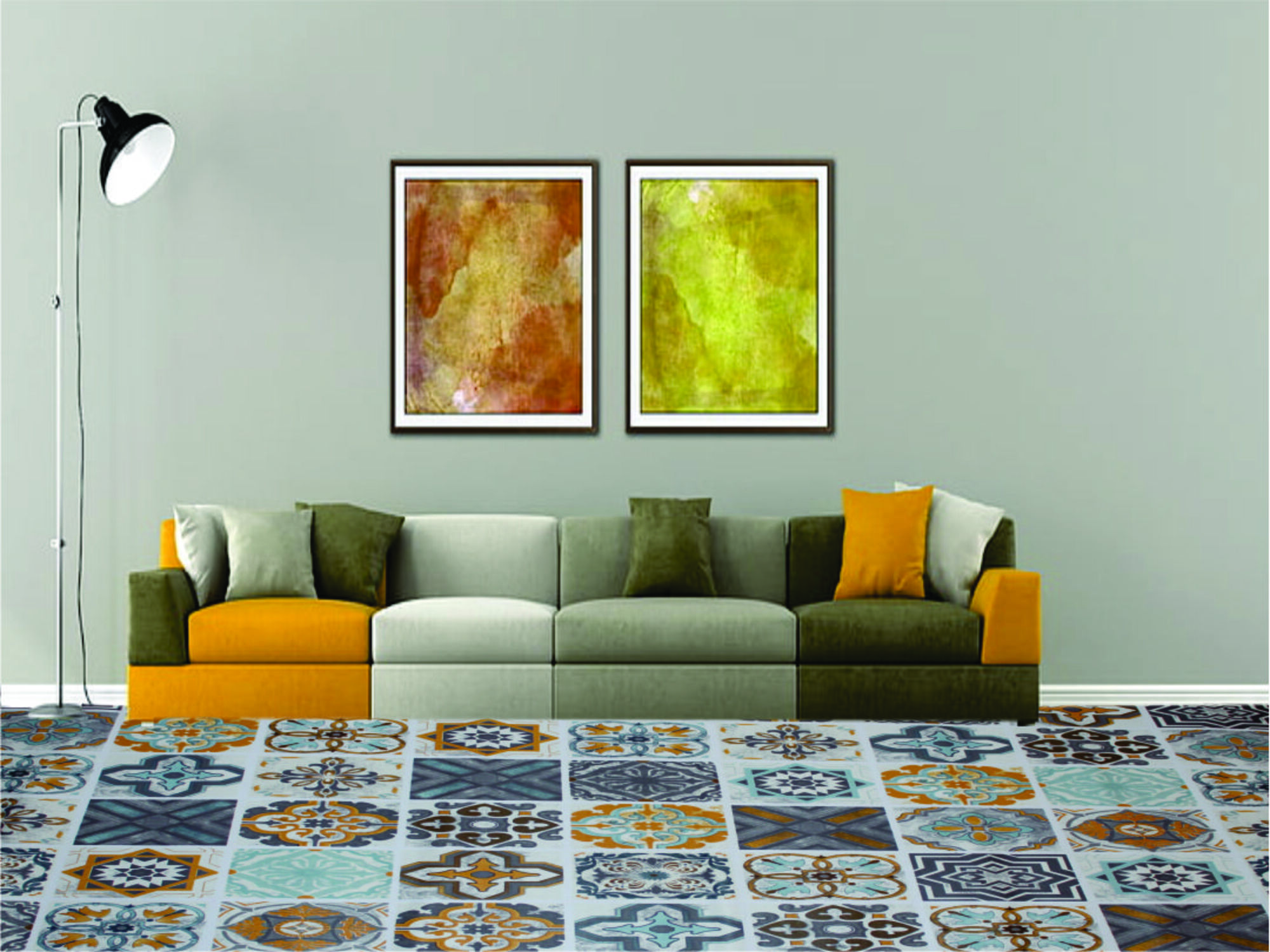 Tapiz Piso Adherible Talavera 10m X 60cm Pv06 6m2