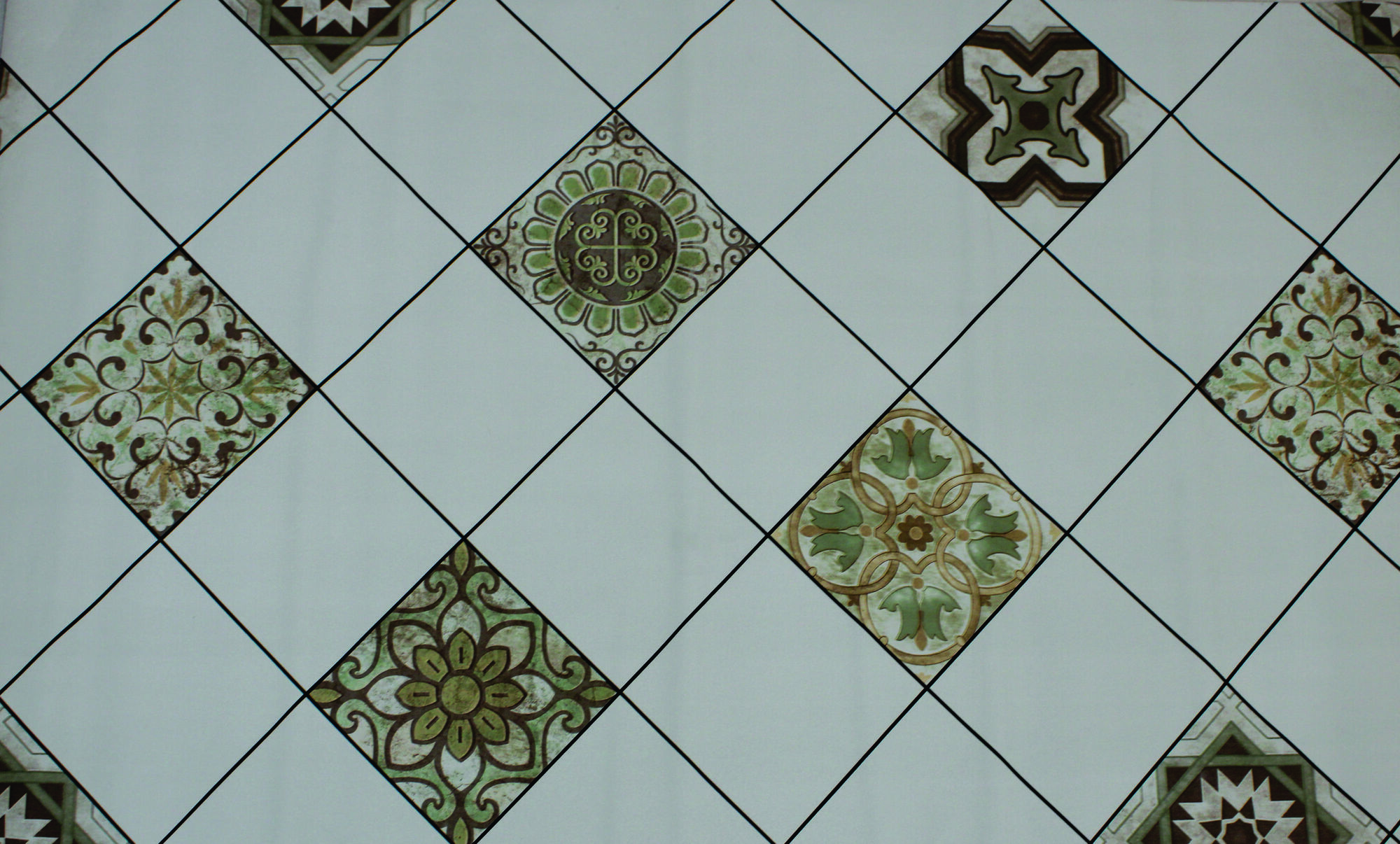 Tapiz Piso Adherible Azulejo Y Talavera 10m X 60cm Pv12 6m2