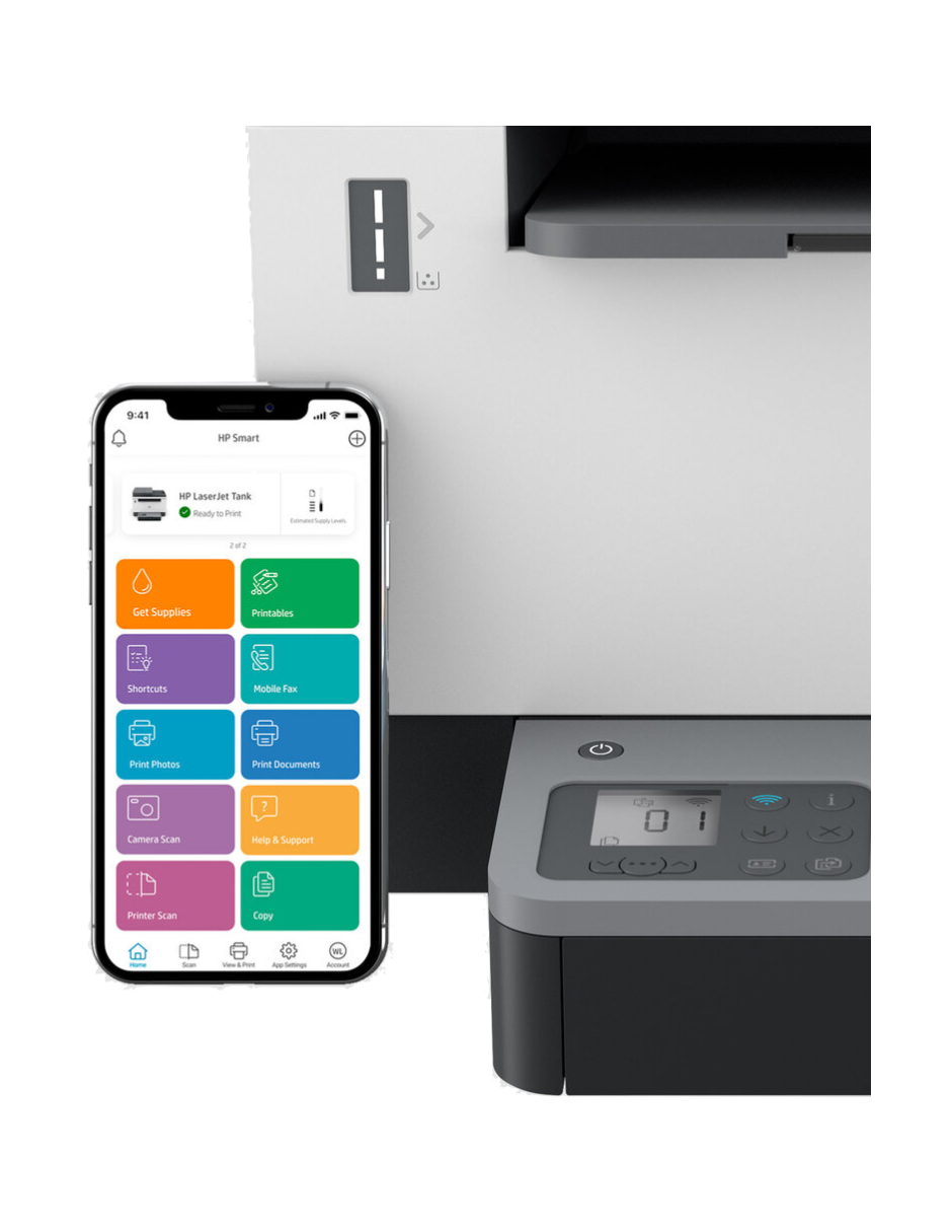 Impresora Multifunción Hp Laserjet Tank Mfp 2602sdw, 600 X 600 Ppp, 22 Ppm.