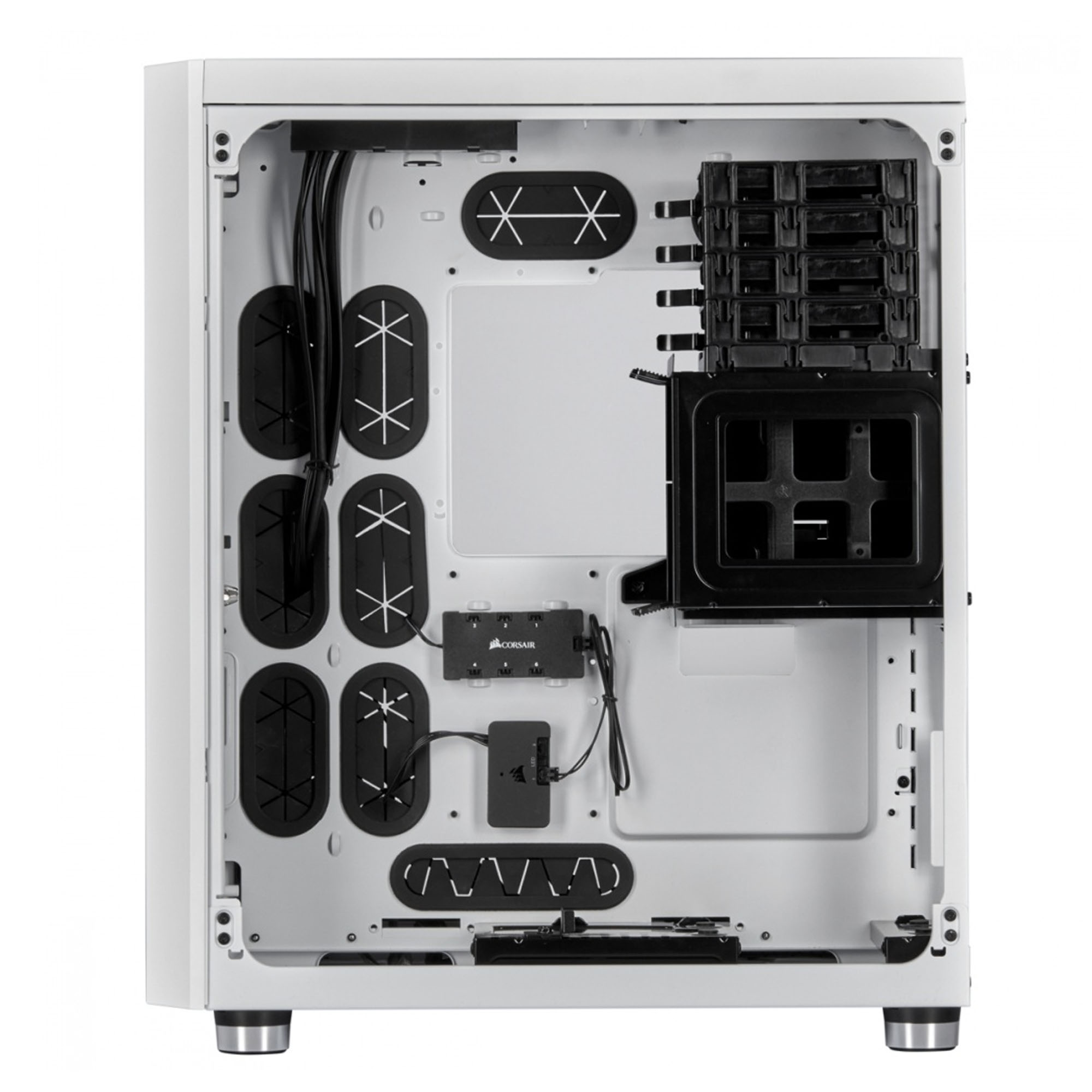 Gabinete Corsair Crystal 680X Con Ventana Midi-Tower ATX USB 3.2 sin Fuente RGB Blanco.
