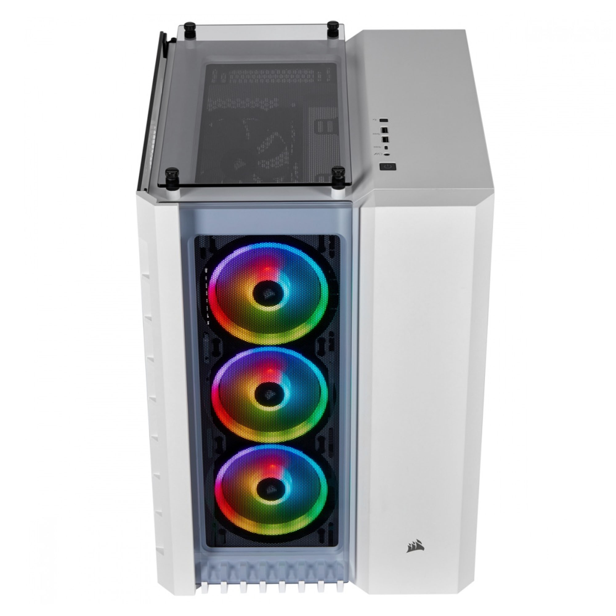 Gabinete Corsair Crystal 680X Con Ventana Midi-Tower ATX USB 3.2 sin Fuente RGB Blanco.