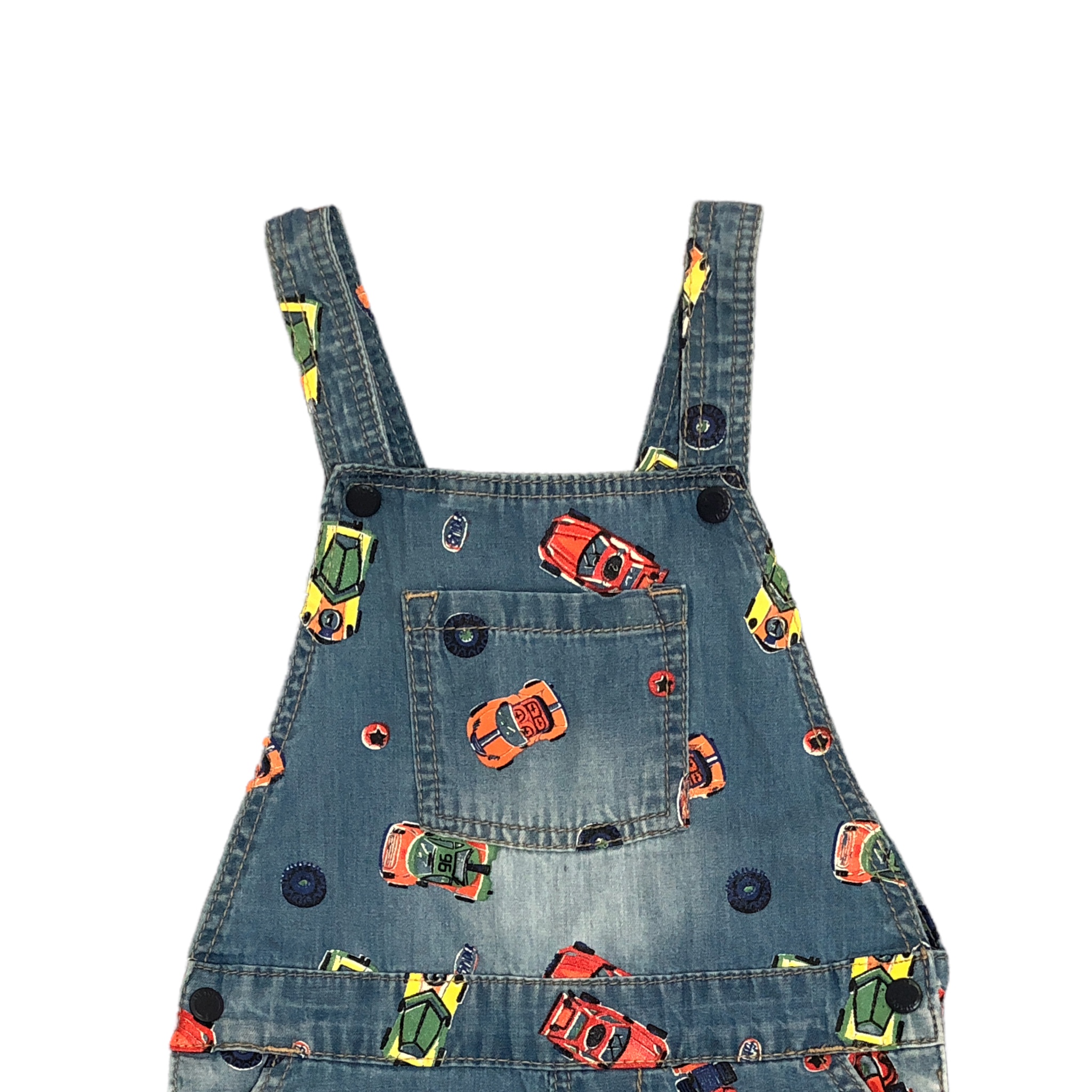 Overol mezclilla carritos para bebé niño Losan