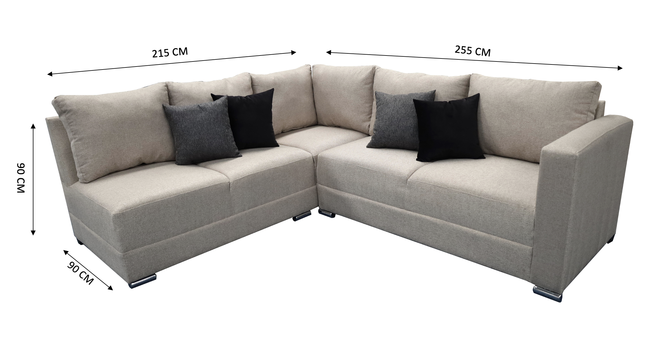 Sala Tempo Beige 255x215 cm El Bazar Store Tela lino