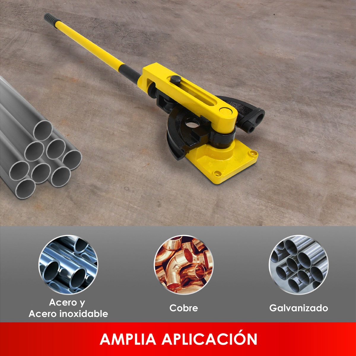 Dobladora Tubo Manual 3/8 A 1 Pulgada Industrial 7 Discos