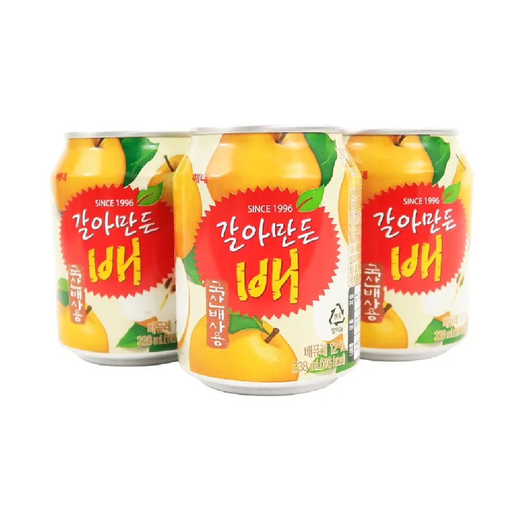 Haitai  Jugo Coreano Sabor Pera 238 Ml 3 Pack