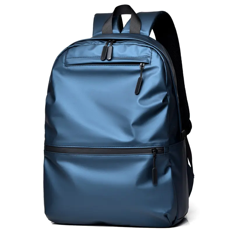Mochila versátil todoterreno de 19L para laptop - Cuero sintético impermeable, con compartimentos para todo tu día. En azul cobalto.