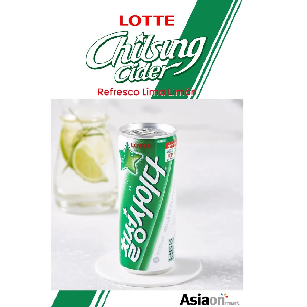 Lotte Refrescocoreano Chilsung Cider 250ml 3 Pack