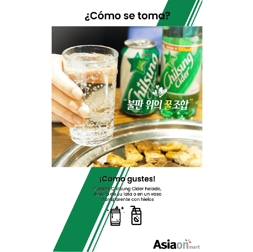 Lotte Refrescocoreano Chilsung Cider 250ml 3 Pack