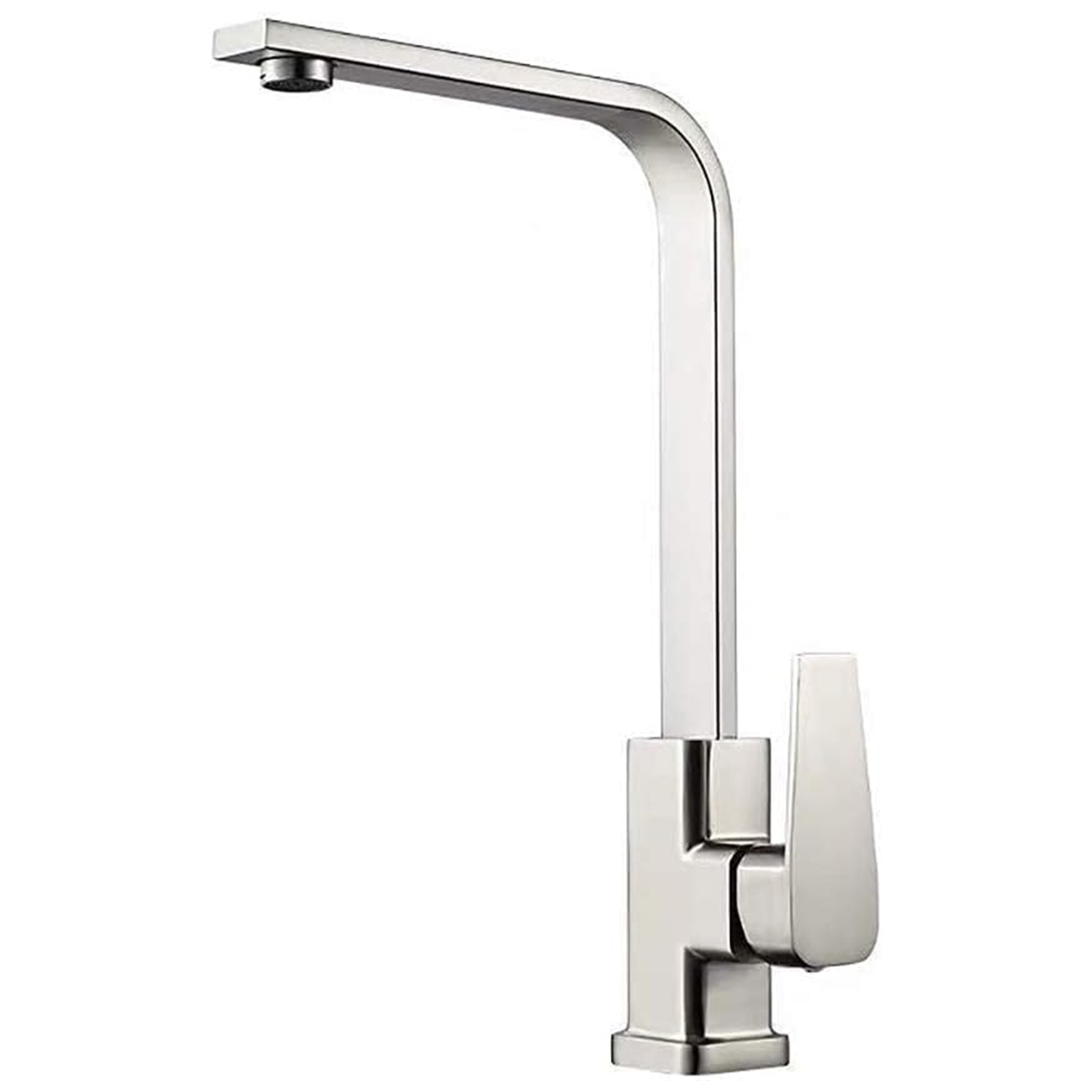 Monomando para Fregadero, Mezcladora para Fregadero, Grifo de Cocina, Llave para Tarja individual o doble, Acero Inoxidable (Niquel cepillado)